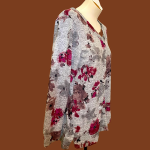 Ellen Tracy Floral Tunic Swester